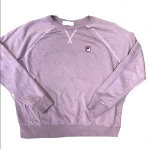Fila pink shirt logo crew neck